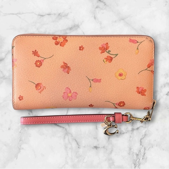 Coach Long Zip Around Mystical Floral Print W/Detachable Wrist Strap Wallet NWOT - Picture 3 of 10